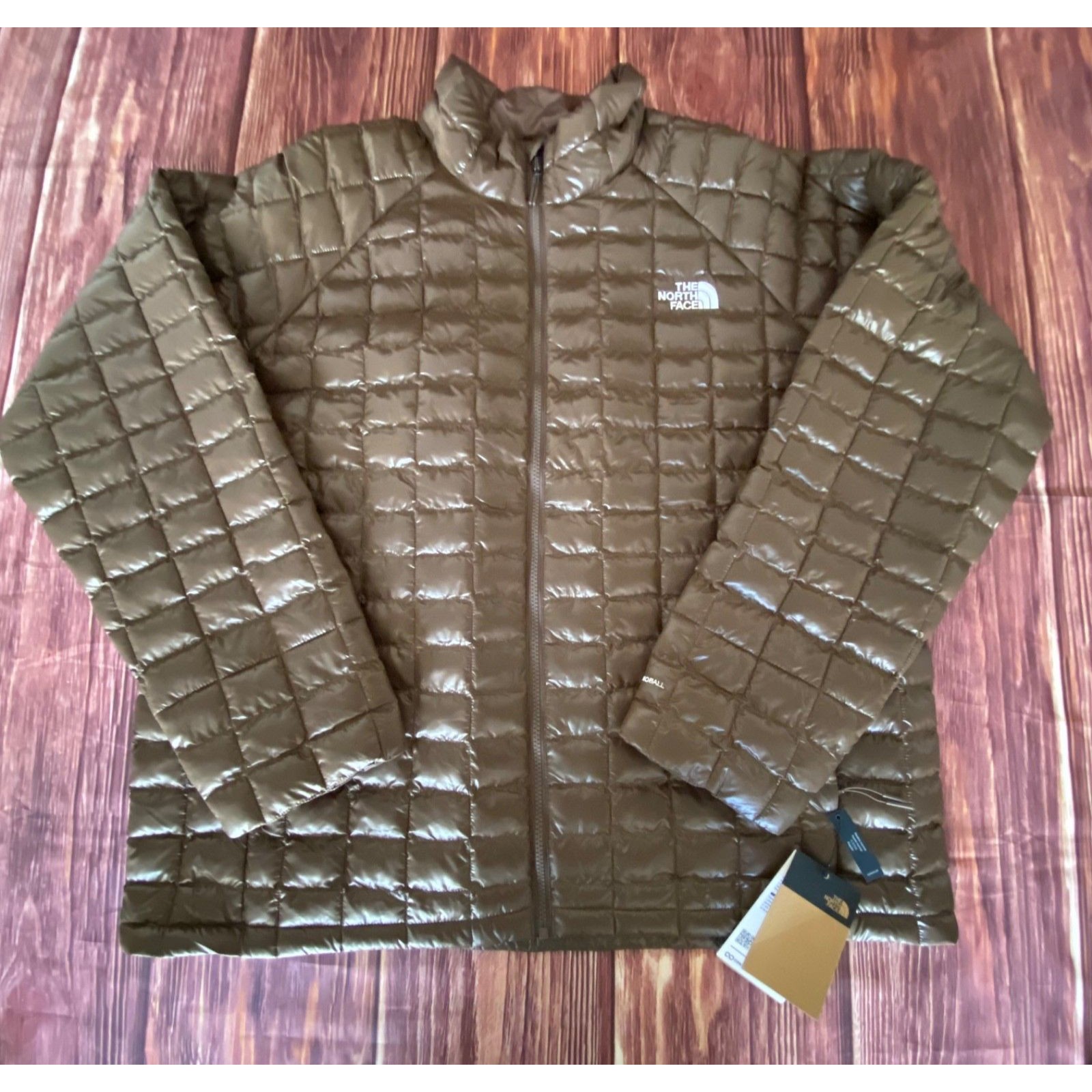 North Face Thermoball Jacket Mens Xxl Brown Nwt Regular Fit